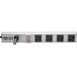 Tripp Lite Power Strip 4-Outlet 2 5-15R; 2 5-20R 15ft Cord 12" Metal 120V - NEMA 5-20P - 2 x NEMA 5-20R, 2 x NEMA 5-15R - 15 ft Cord - 20 A Current - 120 V AC Voltage - 1800 W - Rack-mountable