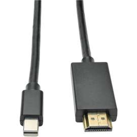 Tripp Lite Mini DisplayPort to HDMI Active Adapter Cable (M/M) 1080p 12 ft. (3.7 m), 12 ft HDMI/Mini DisplayPort A/V Cable for Monitor, TV, First End: 1 x Mini DisplayPort Digital Audio/Video, Male, Second End: 1 x HDMI Digital Audio/Video