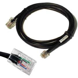 apg Printer Interface Cable | CD-101A-10 Cable for Cash Drawer to Printer | 1 x RJ-12 Male - 1 x RJ-45 Male | Connects to EPSON and Star Printers | 10' Length - 10 ft RJ-12/RJ-45 Data Transfer Cable for Printer, Cash Drawer, POS Terminal - First End