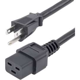 StarTech.com 6ft (1.8m) Heavy Duty Power Cord, NEMA 5-15P to C19, 15A 125V, 14AWG, Computer Power Cord, Heavy Gauge Power Cable, 6ft (1.8m) Universal power cord w/ NEMA 5-15P and IEC 60320 C19 connectors; 125V 15A (Max); UL listed (UL62/UL817); AC Power C