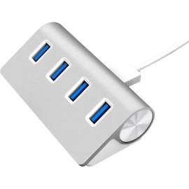 Sabrent 4 Port Aluminum USB 3.0 Hub, USB, External, 4 USB Port(s), 4 USB 3.0 Port(s)