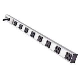 Tripp Lite Power Strip 8-Outlet Right Angle 5-15R 15ft Cord 24" Length 120V, NEMA 5-15P, 8 x NEMA 5-15R, 15 ft Cord, 15 A Current