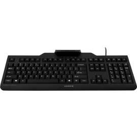 CHERRY KC 1000 SC Wired Keyboard - Full Size,Black,Integrated Smart Card Reader,FIPS201 Certified