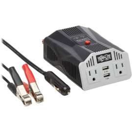 Tripp Lite Ultra-Compact Car Inverter 400W 12V DC to 120V AC 2 UBS Charging Ports 2 Outlets, Input Voltage: 12 V DC, Output Voltage: 120 V AC, 5 V DC, Continuous Power: 400 W"