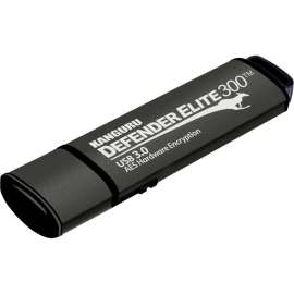 Kanguru Solutions Kanguru Defender Elite300 FIPS 140-2 Certified, AES XTS 256-Bit Hardware Encrypted USB 3 Secure Flash Drive with Physical Write Protect Switch, 128G, AES XTS 256-Bit Hardware Encrypted FIPS 140-2 Certified, Secure Flash Drive, SuperSpeed