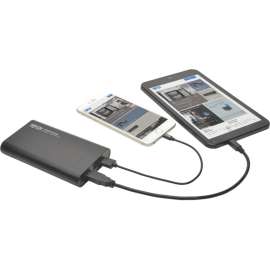 Tripp Lite Portable 2-Port USB Battery Charger Mobile Power Bank 12k mAh, For Smartphone, Tablet PC, MP3 Player, Bluetooth Speaker, Headset, Headphone, Handheld Gaming Console, 12000 mAh, 2 A, 5 V DC Output