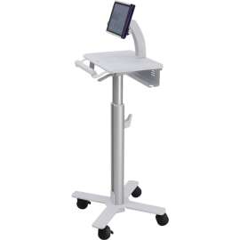 Ergotron StyleView SV10 Non-Powered Tablet Cart, White/Aluminum