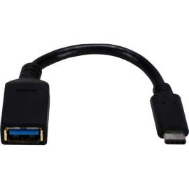 QVS USB-C Male to USB-A Female SuperSpeed 5Gbps 3Amp Cable, 6" USB Data Transfer/Power Cable for MacBook, Chromebook, Flash Drive, Keyboard, Mouse, Printer, First End: 1 x USB 3.1 Type C, Male, Second End: 1 x USB 3.1 Type A