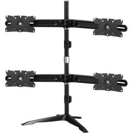 Amer Quad Monitor Stand Mount Max 32", Up to 32" Screen Support, 105.82 lb Load Capacity, 38" Height x 12.9" Width, Desktop
