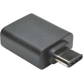Tripp Lite USB 3.1 Gen 1.5 Adapter USB-C to USB Type A M/F 5 Gbps Tablet Smart Phone, 1 x Type C Male USB, 1 x Type A Female USB, Nickel Plated Connector, Black