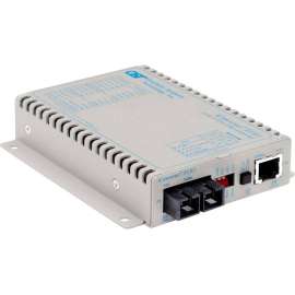 Omnitron Systems iConverter T1/E1 Fiber Media Converter RJ48 SC Multimode 5km, 1 x T1/E1, 1 x SC Multimode 1310nm, Standalone, US AC Powered, Lifetime Warranty