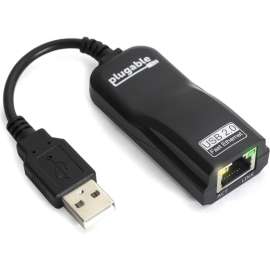 Plugable USB 2.0 to Ethernet Fast 10/100 LAN Wired Network Adapter, Compatible with Chromebook, Windows, Linux