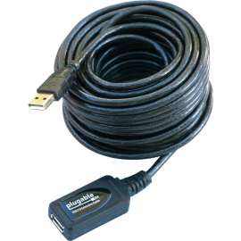 Plugable USB Extension Cable, 33 Foot, Black, (USB2-10M)