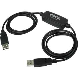 Plugable USB 2.0 Transfer Cable, Unlimited Use, Transfer Data Between 2 Windows PC's - Compatible with Windows 11, 10, 8.1, 8, 7, Vista, XP, Bravura Easy Computer Sync Software Included
