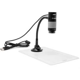 Plugable USB 2.0 Digital Microscope with Flexible Arm Observation Stand, Compatible with Windows, Mac, Linux (2MP, 250x Magnification)