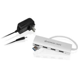 IOGEAR met(AL) P4P Hub, 4-Port USB 3.0 Powered Hub with Aluminum Chassis, USB, External, 4 USB Port(s), 4 USB 3.0 Port(s)