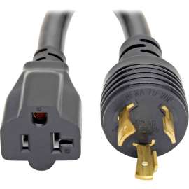 Tripp Lite 6in Power Cord Adapter Cable L5-20P to 5-15/20R with Locking Connectors Heavy Duty 20A 12AWG 6" - 120 V AC Voltage Rating - 20 A Current Rating - Black