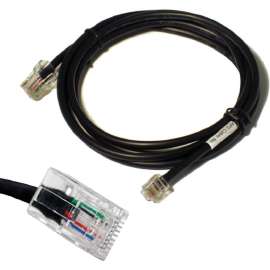 APG Cash Drawer RJ-12/RJ-45 Data Transfer Cable: CD-101A, 5 ft RJ-12/RJ-45 Data Transfer Cable for Cash Drawer, Printer, First End: 1 x RJ-12 Male, Second End: 1 x RJ-45 Male Network