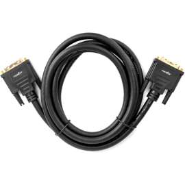 Rocstor DVI-D Dual Link Display Cable (m/m) Black, 6 ft DVI Video Cable for Video Device, Monitor, Projector, TV, First End: 1 x 24-pin DVI (Dual-Link) Digital Video, Male, Second End: 1 x 24-pin DVI (Dual-Link) Digital Video