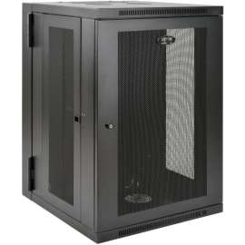 Tripp Lite 18U Wall Mount Rack Enclosure Server Cabinet Swinging Hinged Door Deep, For UPS, 18U Rack Height x 19" Rack Width x 24.50" Rack Depth, Wall Mountable, Black
