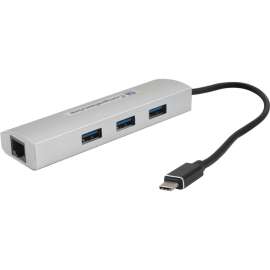 Comprehensive Cable Comprehensive USB 3.1 Type-C 3 Port USB 3.0 Hub with Gigabit Ethernet Port, New, USB Type C, External, 3 USB Port(s)