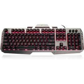 IOGEAR Aluminum Gaming Keyboard w/LED Backlight, Cable Connectivity, USB 2.0 Interface, 104 Key Windows Lock Key, Multimedia Hot Key(s), English, French