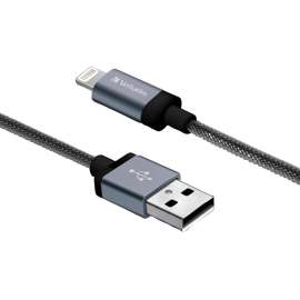 Verbatim Sync & Charge Lightning Cable, 11 in. Braided Black, 11 in. Braided Black