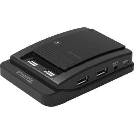 Plugable USB 2.0 7-Port High Speed Hub with 15W Power Adapter, with 15W Power Adapter
