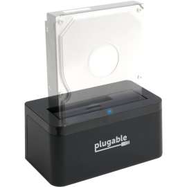 Plugable USB 3.1 Gen 2 10Gbps SATA Upright Hard Drive Dock and SSD Dock, (Includes Both USB-C and USB 3.0 Cables, Supports 10TB+ Drives)
