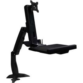 Amer AMR1ACWS Desk Mount for Keyboard, Flat Panel Display, TAA Compliant, 1 Display(s) Supported, 24" Screen Support, 23.15 lb Load Capacity