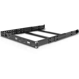 V7 RMUR1U-1N Mounting Rail for Rack, Black, 55.12 lb Load Capacity