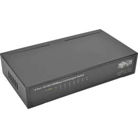 Tripp Lite 8-Port Gigabit Ethernet Switch Desktop Metal Unmanaged Switch 10/100/1000 Mbps - 8 Ports - 10/100/1000Base-TX - 8 x Network - Twisted Pair - Gigabit Ethernet - 2 Layer Supported - Wall Mountable, Desktop - 5 Year