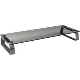 Tripp Lite Universal Monitor Riser Stand Glass Computer Laptop Printers 3", 40 lb Load Capacity, 3.2" Height x 22" Width x 8.3" Depth, Desktop, Tempered Glass, Brushed Aluminum