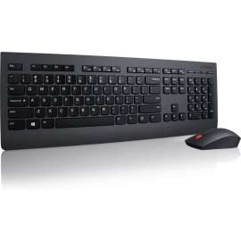 Lenovo Professional Wireless Keyboard and Mouse Combo, US English, USB Wireless RF, English (US), Black