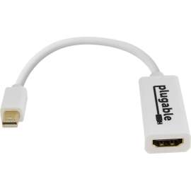 Plugable Mini DisplayPort (Thunderbolt 2) to HDMI Adapter, (Supports Mac, Windows, Linux, and Displays up to 4K 3840x2160@30Hz, Passive)