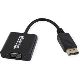 Plugable DisplayPort to VGA Adapter, (Supports Windows and Linux Systems and Displays up to 1920x1080, Passive)