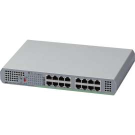 Allied Telesis 16-Port 10/100/1000T Unmanaged Switch with Internal PSU, 16 Ports, Gigabit Ethernet, 10/100/1000Base-T, 2 Layer Supported