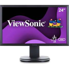 ViewSonic VG2449 24 Inch 1080p Ergonomic LED Monitor with HDMI DisplayPort and DaisyChain for Home and Office, 24" Monitor, Full HD 1920 x 1080, 16.7 Million Colors, 250 Nit