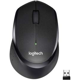 Logitech SILENT PLUS M330 Mouse, Mechanical, Cable, Black, 1 Pack