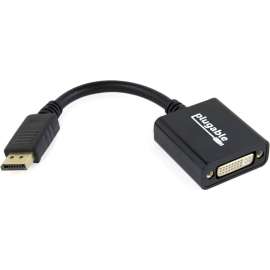 Plugable DisplayPort to DVI Adapter, (Supports Windows and Linux Systems and Displays up to 1920x1200@60Hz, Passive)