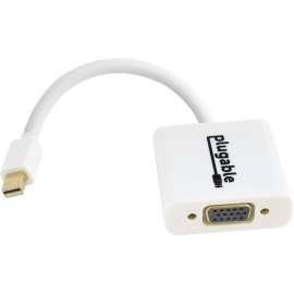 Plugable Mini DisplayPort (Thunderbolt 2) to VGA Adapter, (Supports Mac, Windows, Linux Systems and Displays up to 1920x1080, Active)