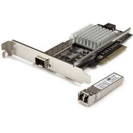 StarTech.com 10G Network Card 1x 10G Open SFP+ Multimode LC Fiber Connector Intel 82599 Chip Gigabit Ethernet Card, Get high performance connectivity over multi-mode fiber, by upgrading your server or workstation with a 10GBase-SR port, Fiber optic NIC in