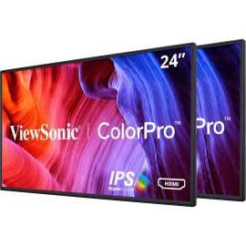 ViewSonic VP2468_H2 27" ColorPro 1080p Dual Pack Head-Only IPS Monitors with Daisy Chain, 24" ColorPro Dual Monitors without Stand, In-plane Switching (IPS) Technology, 1920 x 1080, 16.7 Million Colors