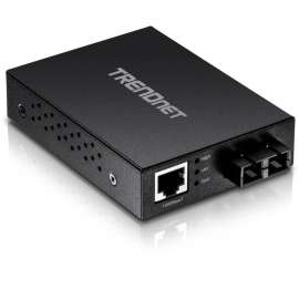 TRENDnet 1000Base-T to 1000Base-SX Multi-Mode SC Fiber Converter; Up to 550m (1800 ft.); 2 Gbps Switching Capacity; TFC-GMSC, 1000Base-T to 1000-SX