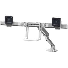 Ergotron Mounting Arm for Monitor, TV - Polished Aluminum - Height Adjustable - 2 Display(s) Supported - 32" Screen Support - 17.50 lb Load Capacity - 100 x 100, 75 x 75