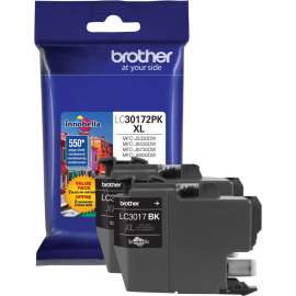 Brother LC30172PK Original High Yield Inkjet Ink Cartridge, Black, 2 / Pack, 550 Pages Black (Per Cartridge)