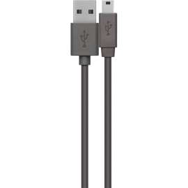 Belkin Mini USB/USB Data Transfer Cable, 5.91 ft Mini USB/USB Data Transfer Cable, First End: USB 2.0 Type A, Second End: Mini USB Type B, Black