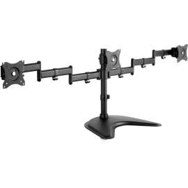 V7 Triple Swivel Desk Stand Mount, Up to 27" Screen Support, 17.64 lb Load Capacity, 12.4" Height x 18.4" Width x 57" Depth, Desktop
