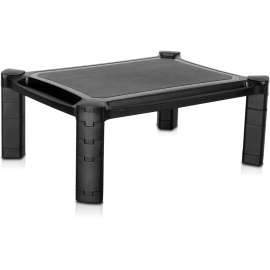 V7 Height Adjustable Riser Stand, 88.18 lb Load Capacity, 13" Height x 6.6" Width x 17.1" Depth, Plastic, Black