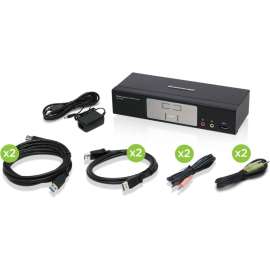 IOGEAR 2-Port DisplayPort 1.2 KVMP Switch, 2 Computer(s), 1 Local User(s), 4096 x 2160, 6 x USB